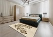Patterned Vanilla Gold Rug in a Bedroom, pat916brn