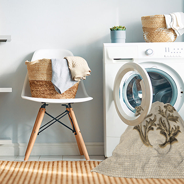 Machine Washable Transitional Vanilla Gold Rug in a Washing Machine, wshpat916brn