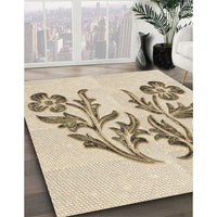 Patterned Vanilla Gold Rug, pat916brn