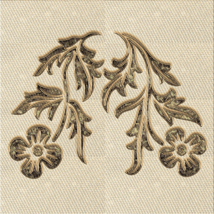 Round Machine Washable Transitional Vanilla Gold Rug, wshpat916brn