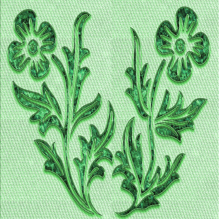 Patterned Light Green Rug, pat916grn