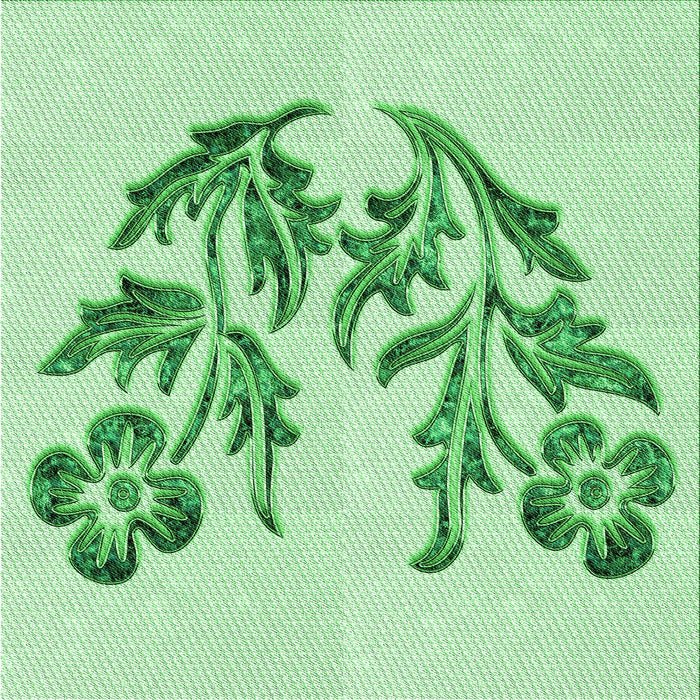 Round Patterned Light Green Rug, pat916grn