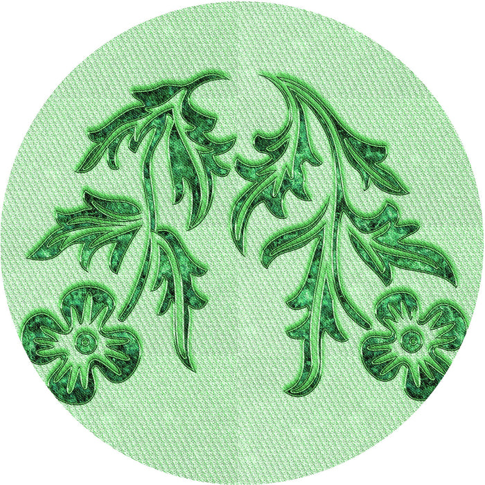 Square Patterned Light Green Rug, pat916grn