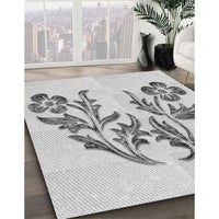 Patterned Platinum Gray Rug, pat916gry