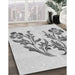 Patterned Platinum Gray Rug in Family Room, pat916gry