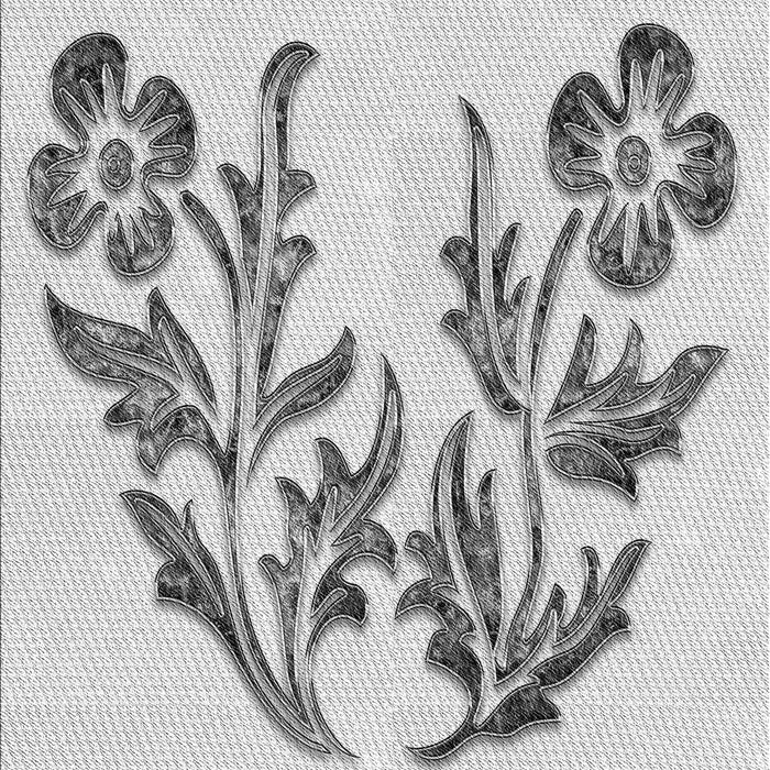 Patterned Platinum Gray Rug, pat916gry