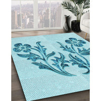 Patterned Electric Blue Rug, pat916lblu