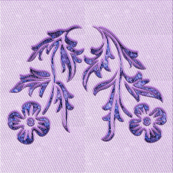 Round Patterned Purple Rug, pat916pur