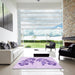Square Patterned Purple Rug in a Living Room, pat916pur