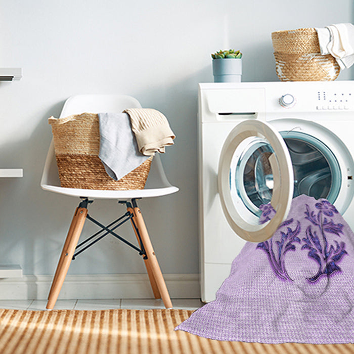 Machine Washable Transitional Purple Rug in a Washing Machine, wshpat916pur