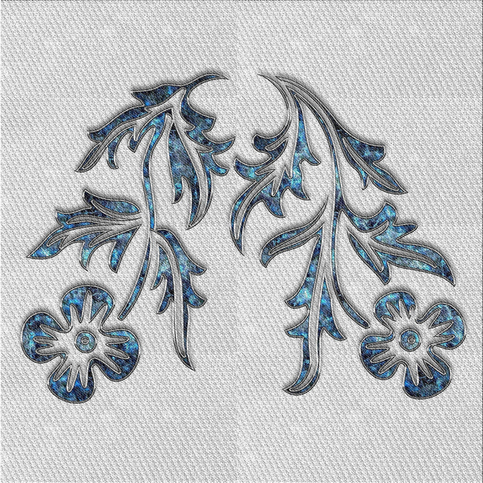 Sideview of Machine Washable Transitional White Smoke Rug, wshpat916