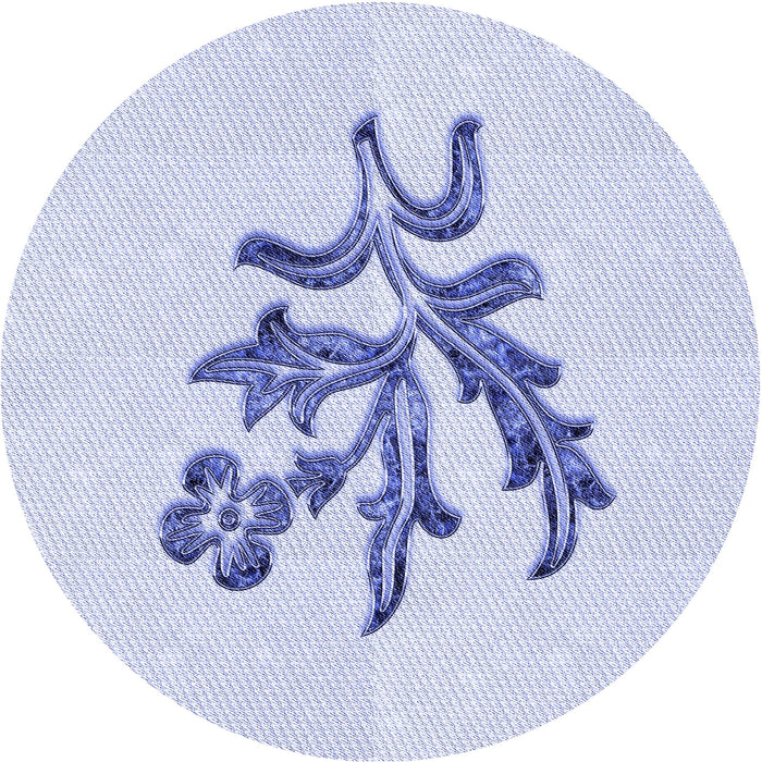 Square Patterned Lavender Blue Rug, pat917blu