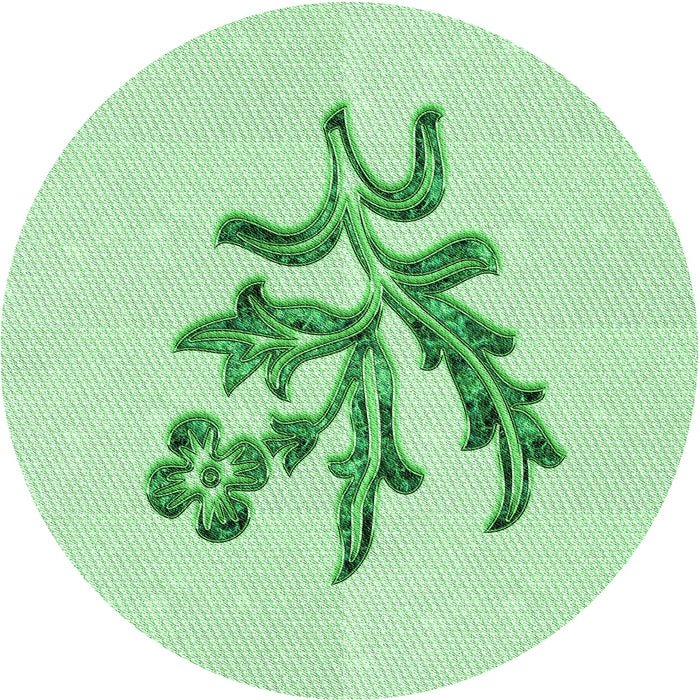 Square Patterned Mint Green Rug, pat917grn