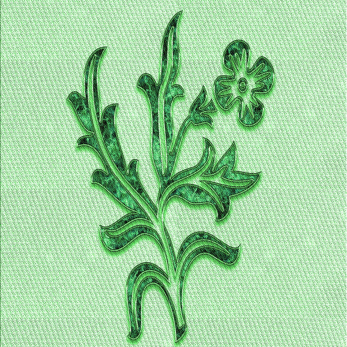 Patterned Mint Green Rug, pat917grn