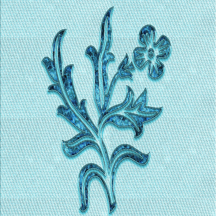 Patterned Electric Blue Rug, pat917lblu