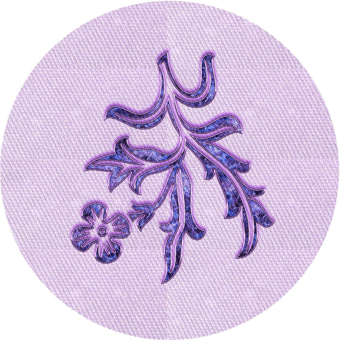 Square Patterned Purple Rug, pat917pur