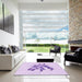 Machine Washable Transitional Purple Rug in a Kitchen, wshpat917pur
