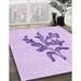 Patterned Purple Rug in Family Room, pat917pur
