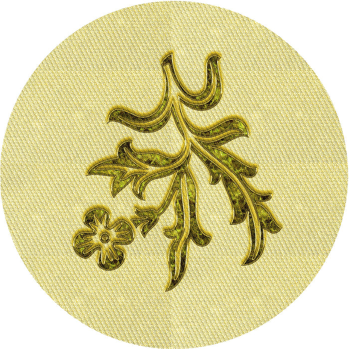 Square Patterned Sun Yellow Rug, pat917yw