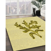 Patterned Sun Yellow Rug, pat917yw