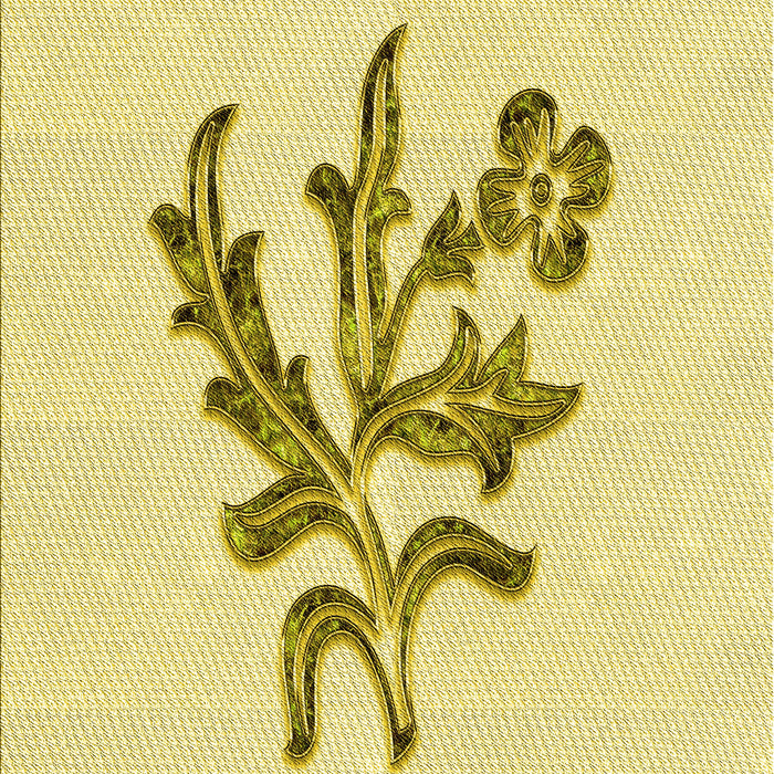 Patterned Sun Yellow Rug, pat917yw