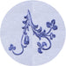 Square Patterned Lavender Blue Rug, pat918blu