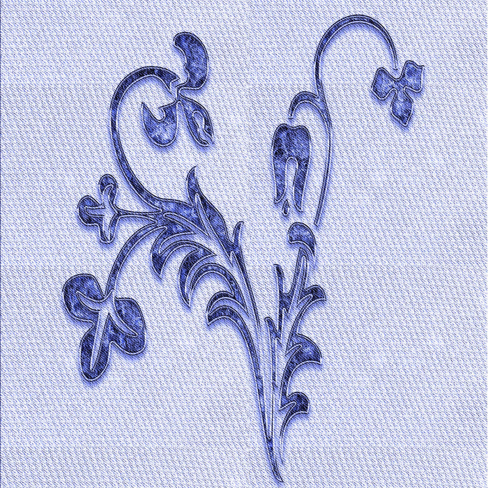 Patterned Lavender Blue Rug, pat918blu