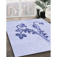 Patterned Lavender Blue Rug, pat918blu