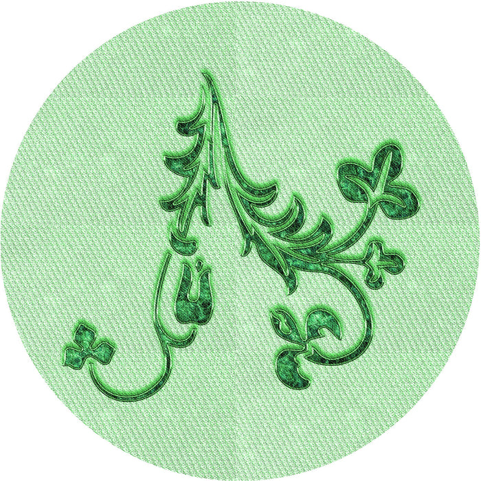 Square Patterned Mint Green Rug, pat918grn