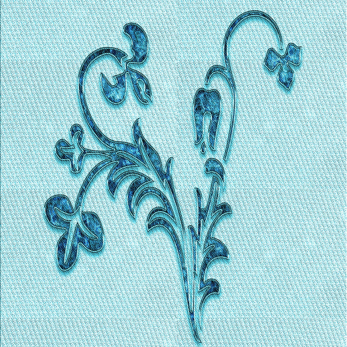 Patterned Electric Blue Rug, pat918lblu