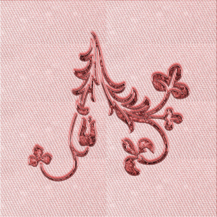 Round Patterned Pastel Red Pink Rug, pat918rd