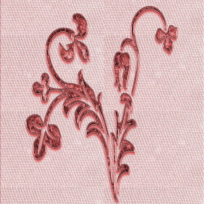 Patterned Pastel Red Pink Rug, pat918rd