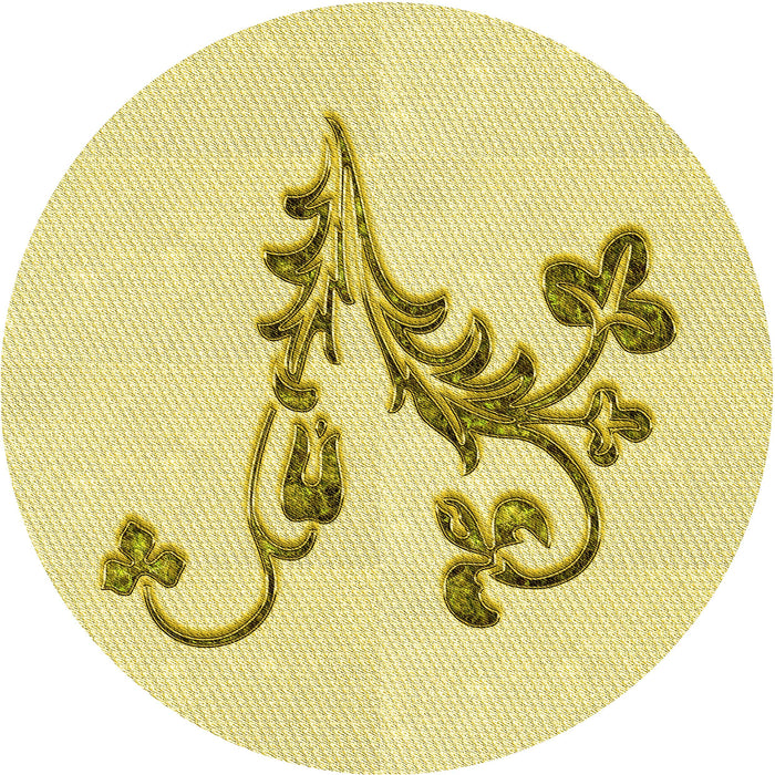 Square Patterned Sun Yellow Rug, pat918yw