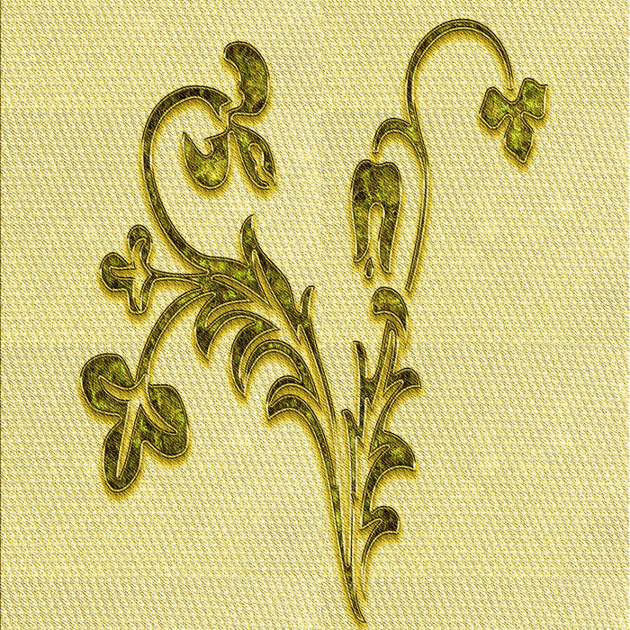 Patterned Sun Yellow Rug, pat918yw