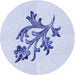 Square Patterned Lavender Blue Rug, pat919blu