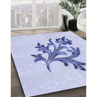 Patterned Lavender Blue Rug, pat919blu