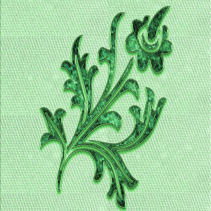 Patterned Mint Green Rug, pat919grn