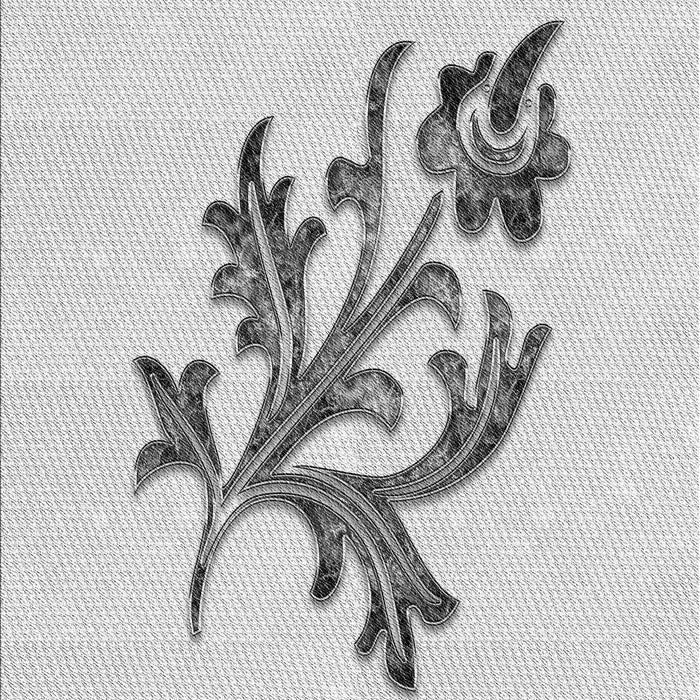 Patterned Platinum Gray Rug, pat919gry