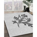 Machine Washable Transitional Platinum Gray Rug in a Family Room, wshpat919gry