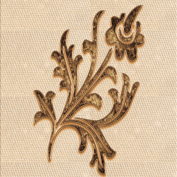 Patterned Bronze Brown Rug, pat919org