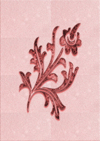 Machine Washable Transitional Light Rose Pink Rug, wshpat919rd
