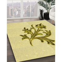 Patterned Sun Yellow Rug, pat919yw