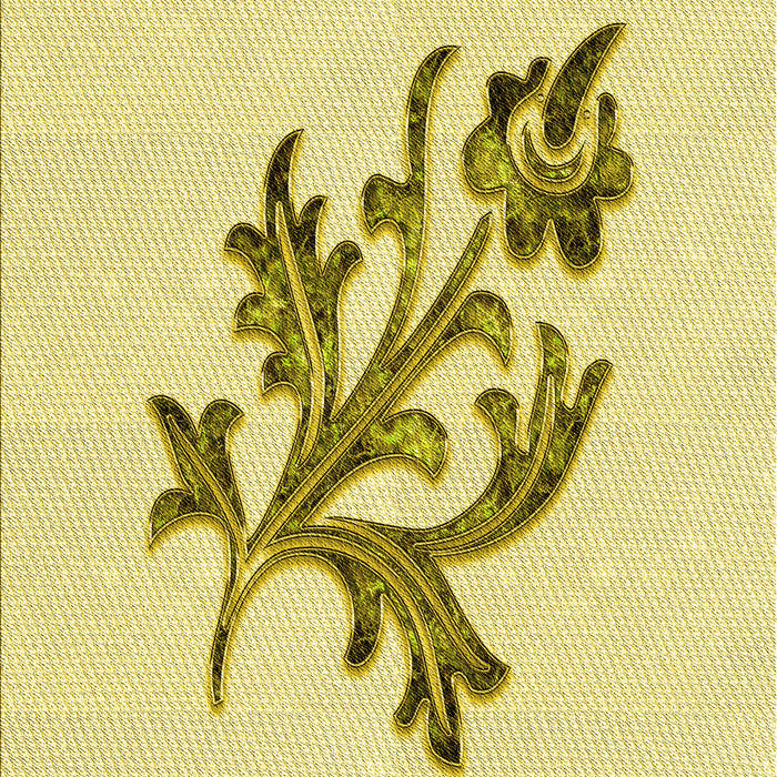 Patterned Sun Yellow Rug, pat919yw