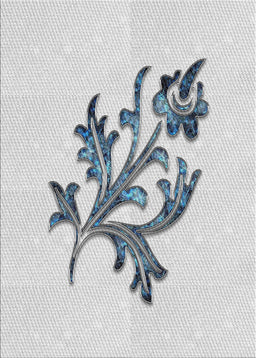 Patterned Silver Gray Novelty Rug, pat919