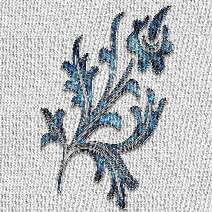 Patterned Silver Gray Novelty Rug, pat919