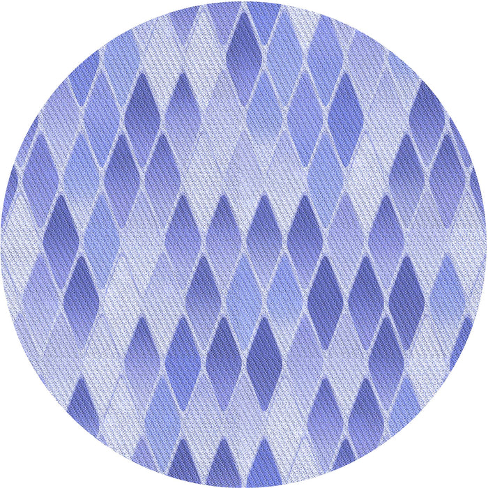 Square Patterned Light Slate Blue Rug, pat92blu