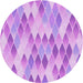 Square Patterned Pastel Purple Pink Rug, pat92pur