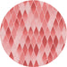 Square Patterned Pastel Pink Rug, pat92rd