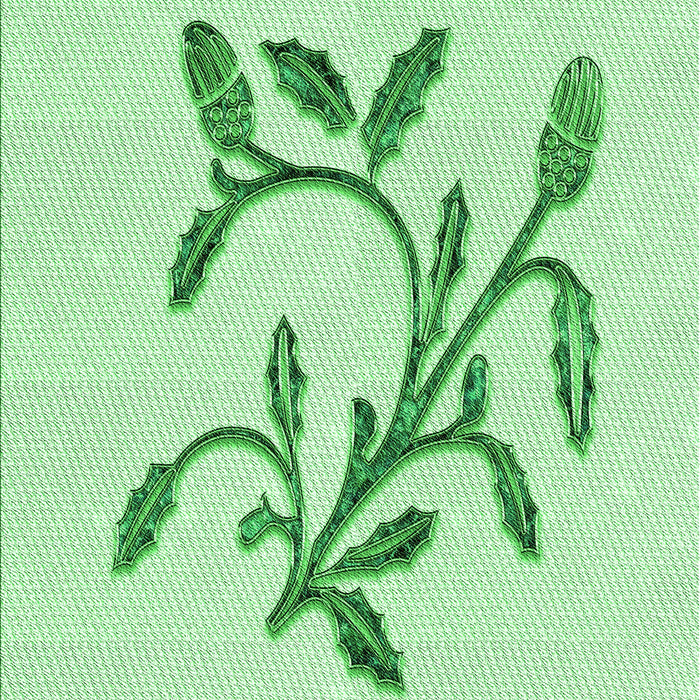 Patterned Mint Green Rug, pat920grn