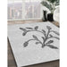 Machine Washable Transitional Platinum Gray Rug in a Family Room, wshpat920gry